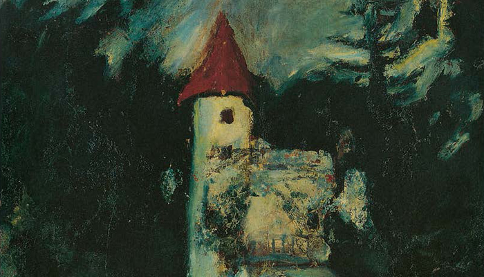 Chateau of Châtelguyon, c. 1928. <br> Oil on canvas, 70 x 73 cm. Private collection.